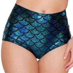 Royal Deep Blue High Waist Cheeky Booty Shorts